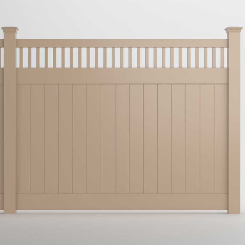 Chesapeake Standard Clay Vinyl Privacy Fence Panel