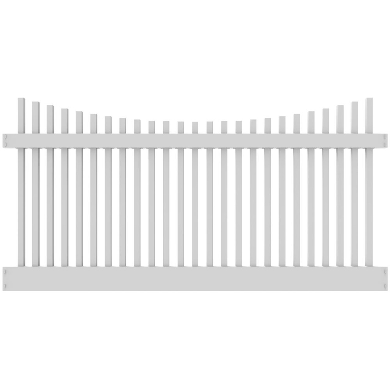 Catalyst Cape Cod Scalloped Vinyl Fence Panel - White