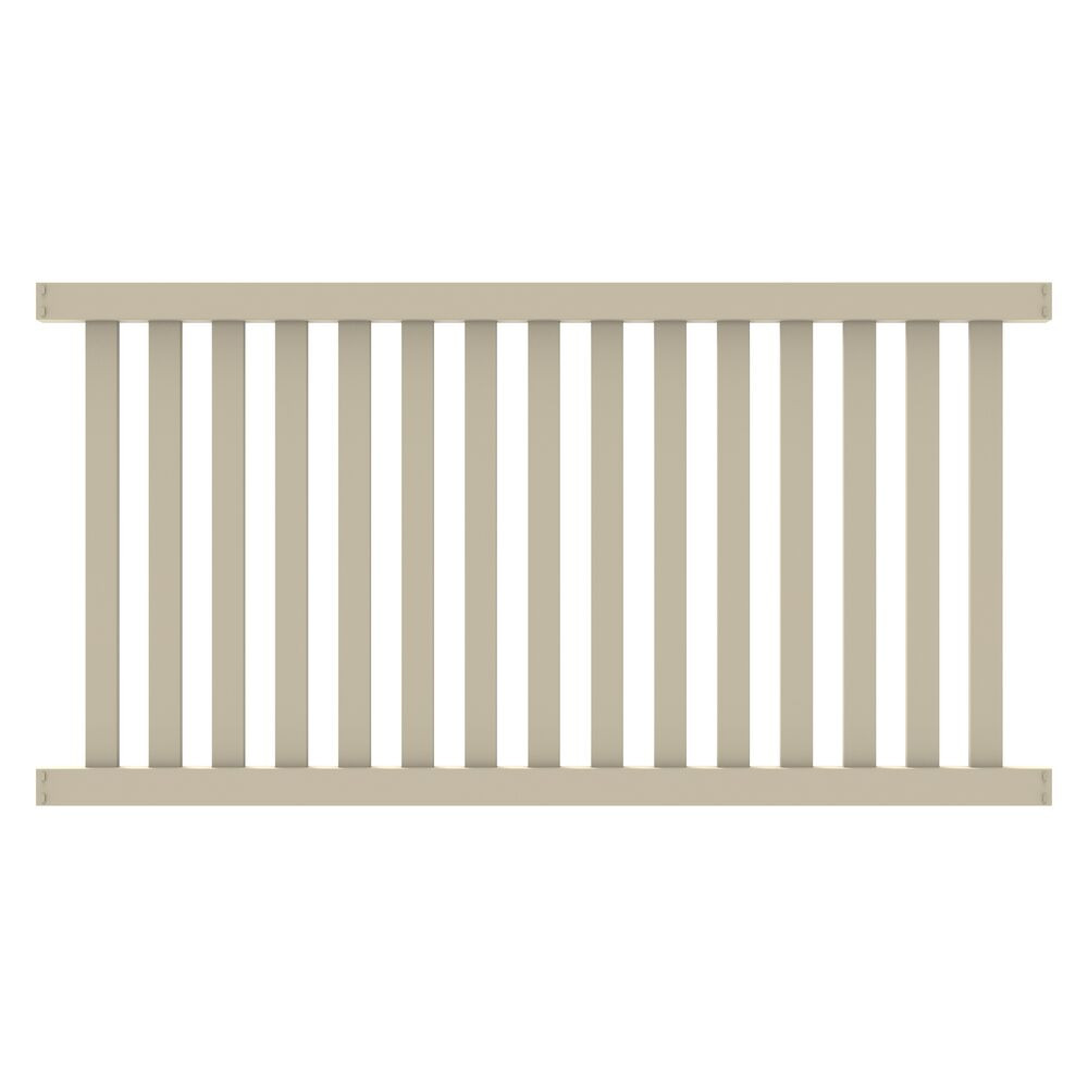 Catalyst Norwalk Closed Picket Vinyl Fence Panel - Sand