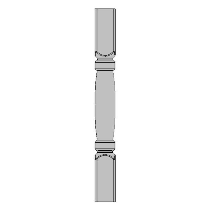 Drawing of Superior Madison 4x4 Newel Post Style