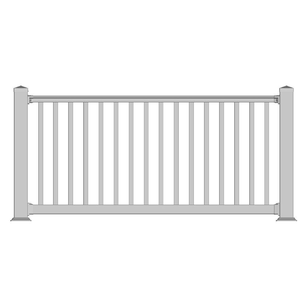 200 Series Whitmer Level Railing Section - Drawing