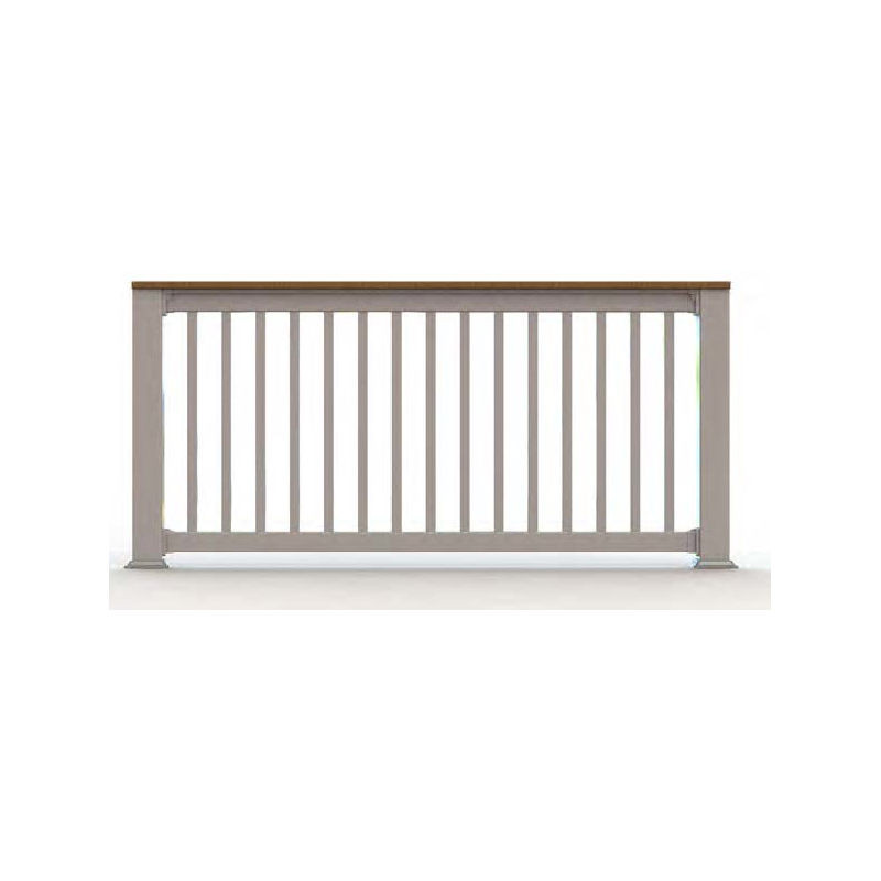 400 Series Model Level Railing Section with Deckboard - Product Image