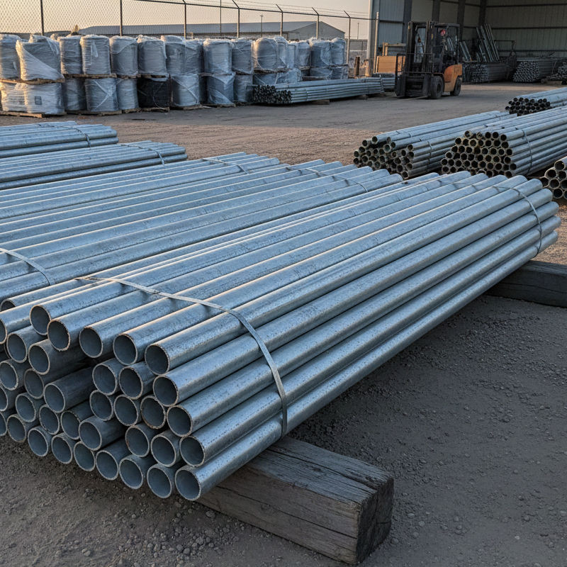 Schedule 40 Galvanized Fence Posts in Bundles