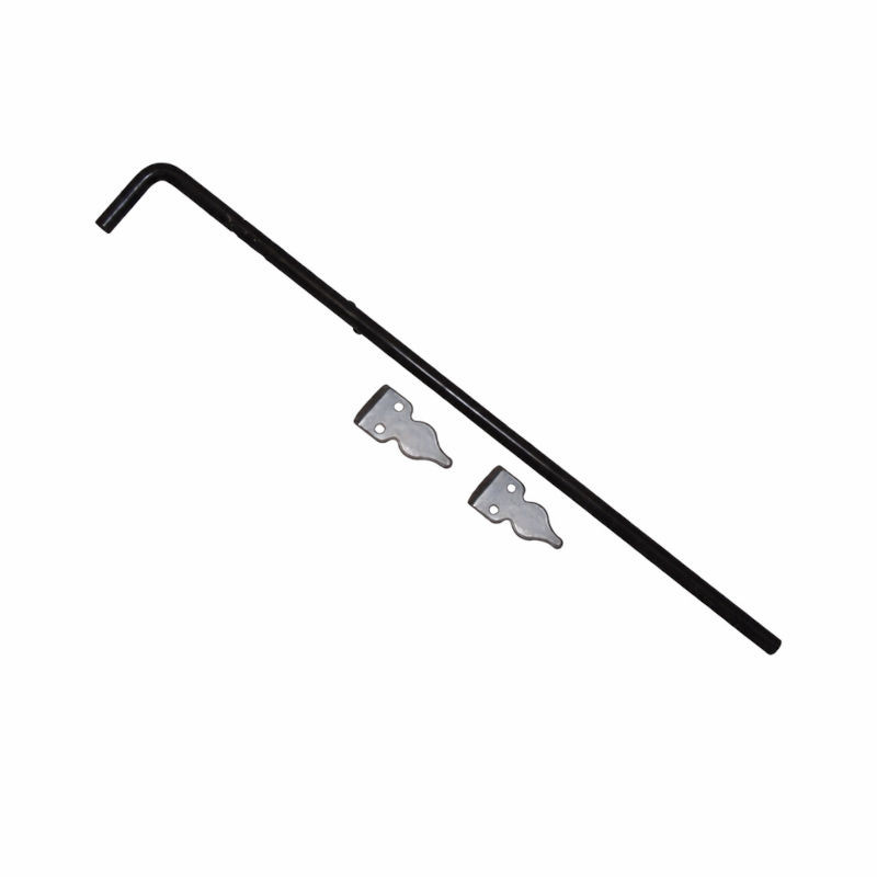 Heavy Duty Black Cane Bolt with Guides