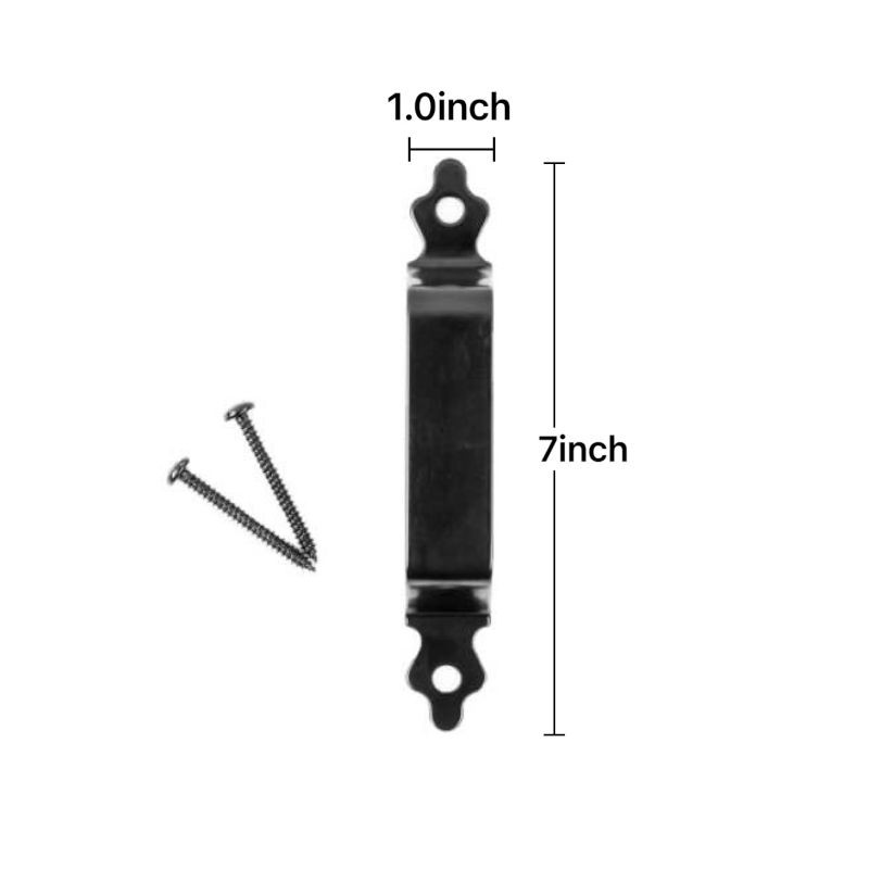 Heavy Duty 6" Black Standard Gate Handle for Wood Gates with Dimensions