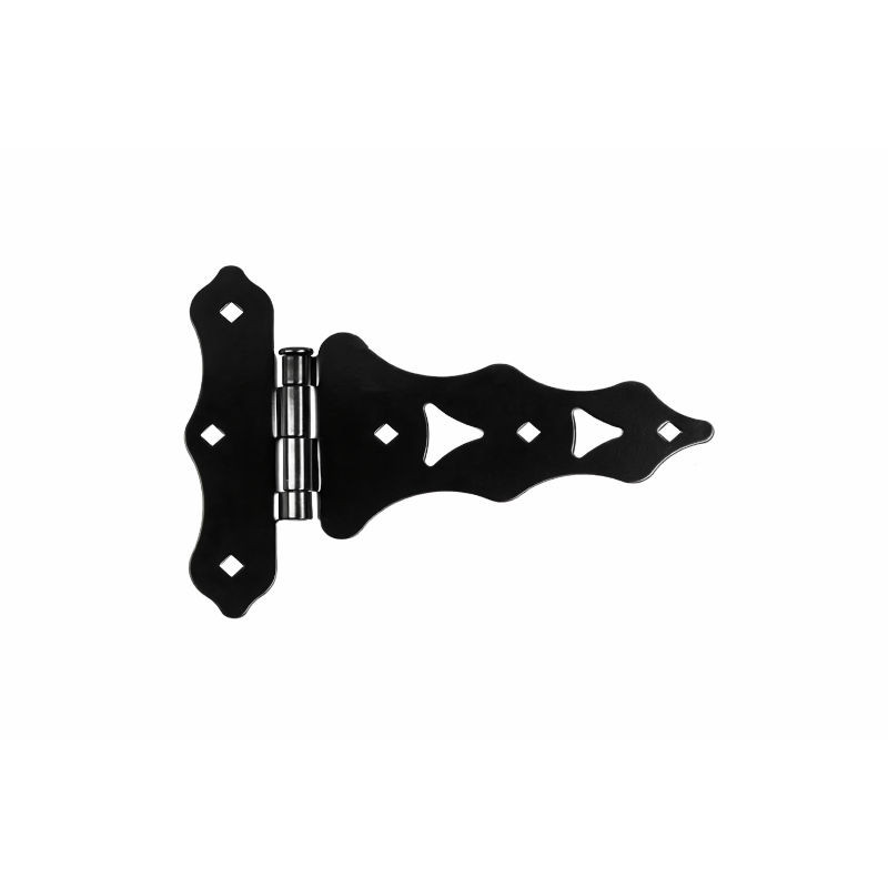 8" Black Heavy Duty Traditional T-Hinge for Wood Gates