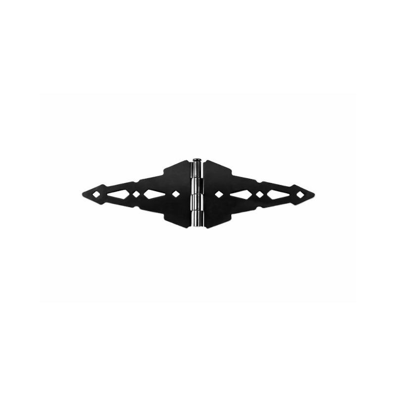 8" Black Heavy Duty Contemporary Strap Hinge for Wood Gates