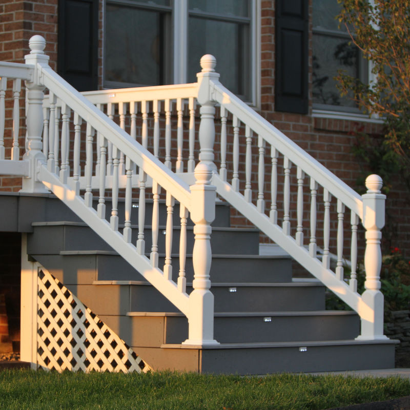 1000 Series 36" Madison White Vinyl Stair Railing