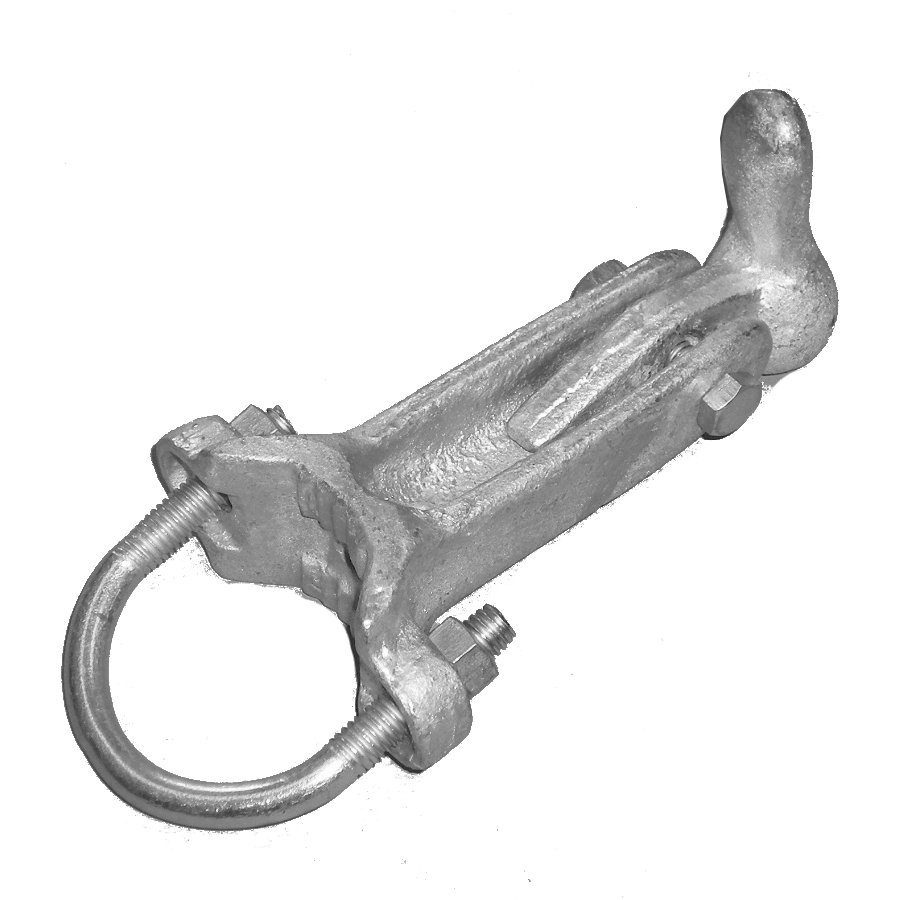 Malleable Chain Link Gate Holdback, Duckbill Galvanized