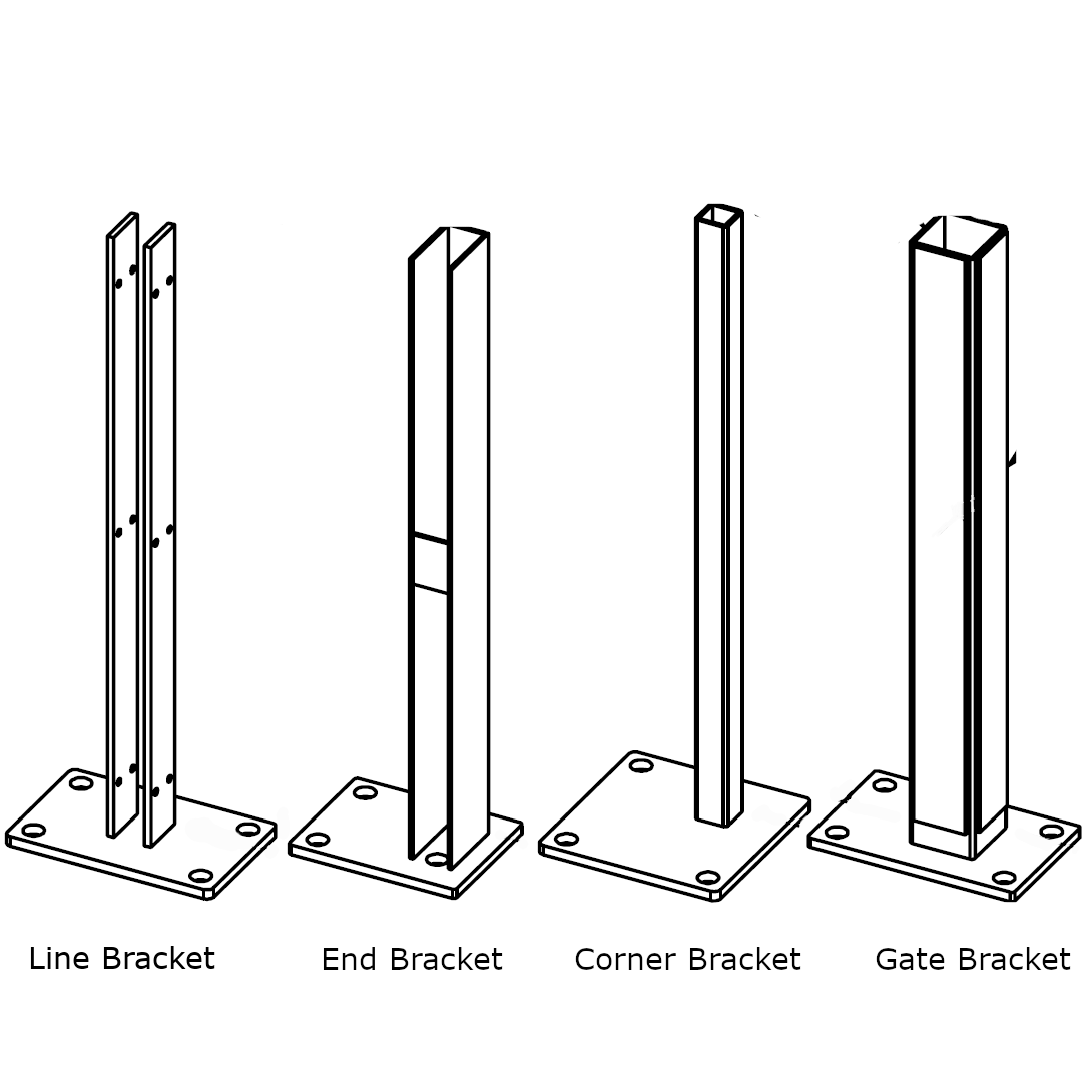 Concrete Mounting Brackets for Bufftech Molded Fence Styles