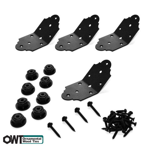 OZCO OWT Laredo Sunset 4" Flush Inside 45 Angle Brackets - 4 Pack