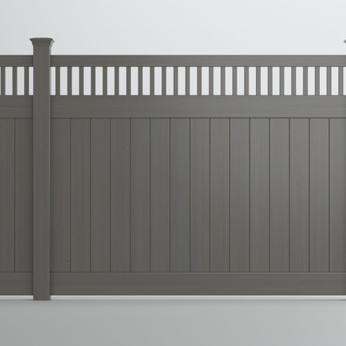 Catalyst Chesapeake TimberGrain Closed Spindle Privacy Fence Panel - Arctic Blend Catalyst Chesapeake TimberGrain Closed Spindle Privacy Fence Panel - Arctic Blend
