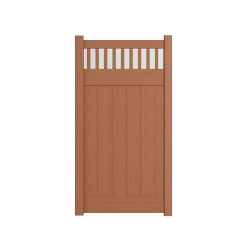 Catalyst Chesapeake TimberGrain Closed Spindle Privacy Gate Kit in Sierra Blend (Horizontal Rails & Pickets Not Included) Catalyst Chesapeake TimberGrain Closed Spindle Privacy Gate Kit in Sierra Blend (Horizontal Rails & Pickets Not Included)