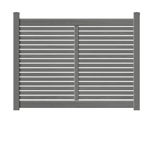 Catalyst Largo TimberGrain Vinyl  Semi-Privacy Fence Panel - Arctic Blend Catalyst Largo TimberGrain Vinyl  Semi-Privacy Fence Panel - Arctic Blend
