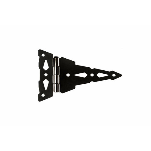 8" Black Heavy Duty T-Hinges for Wood Gates