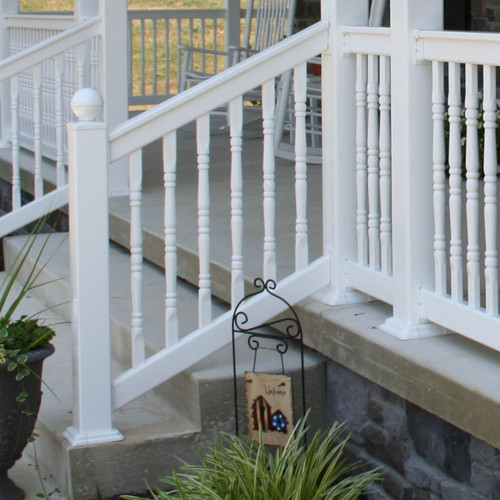 1000 Series Traditional White Vinyl Stair Railing