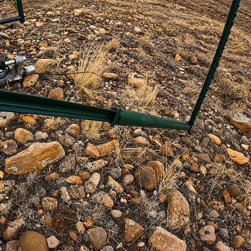 Adjustable T-Post Corner Bracing from Fence Easier, Installed in Rocky Terrain