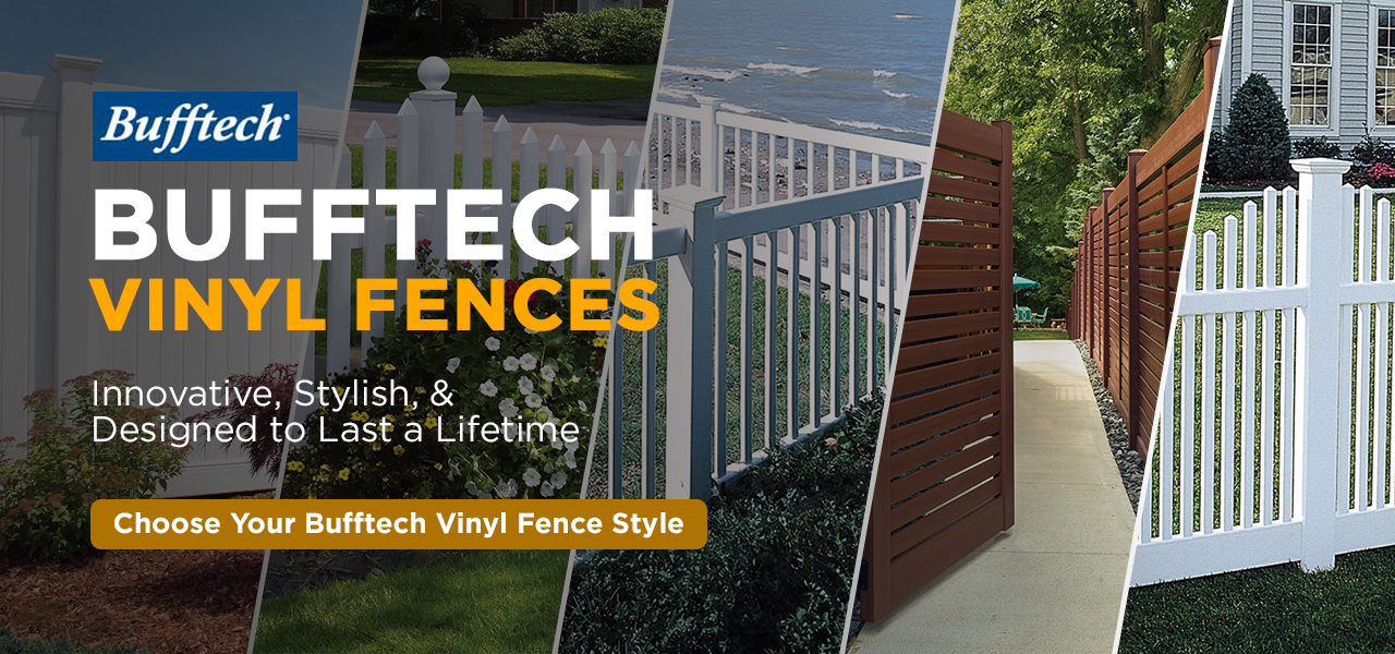 Bufftech New Lexington Vinyl Fence Sections S Curve Top Rail Hoover Fence Co