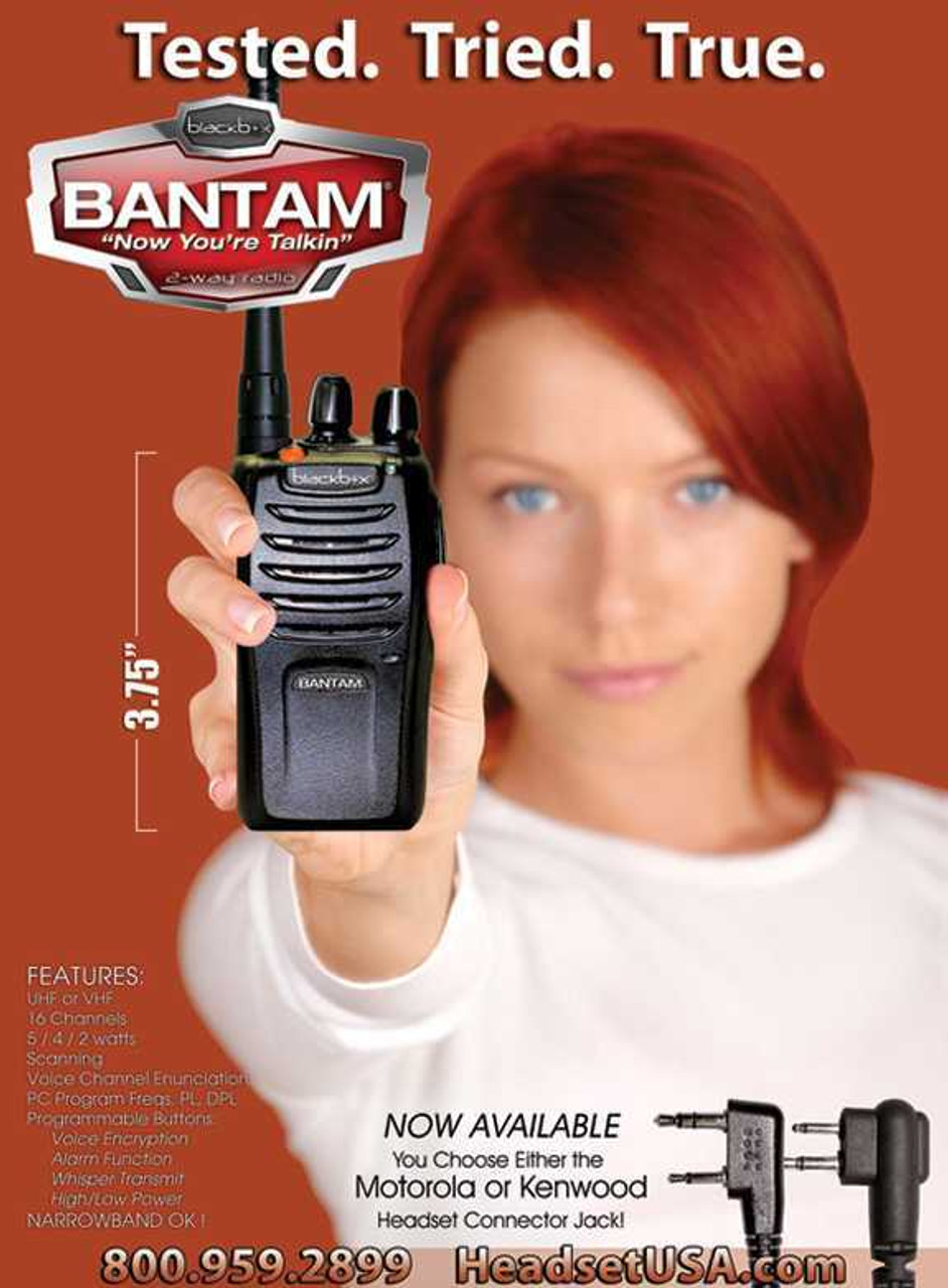 Blackbox Bantam VHF Radio w/Motorola Connector Jack Two-Way Radio kleinelectronics.com 219.95