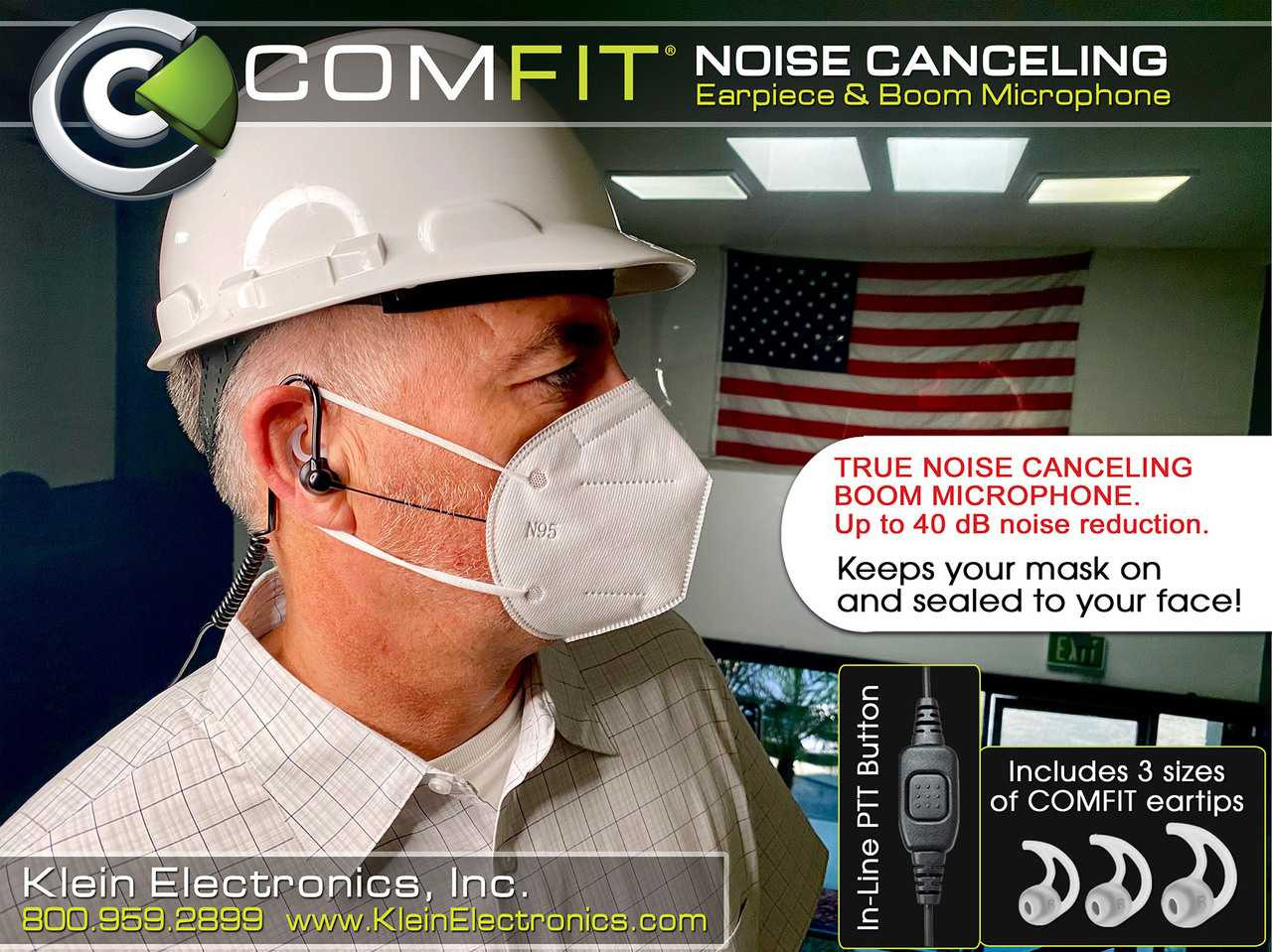 Comfit® Noise Canceling Boom Microphone [[product_type]] kleinelectronics.com 79.95