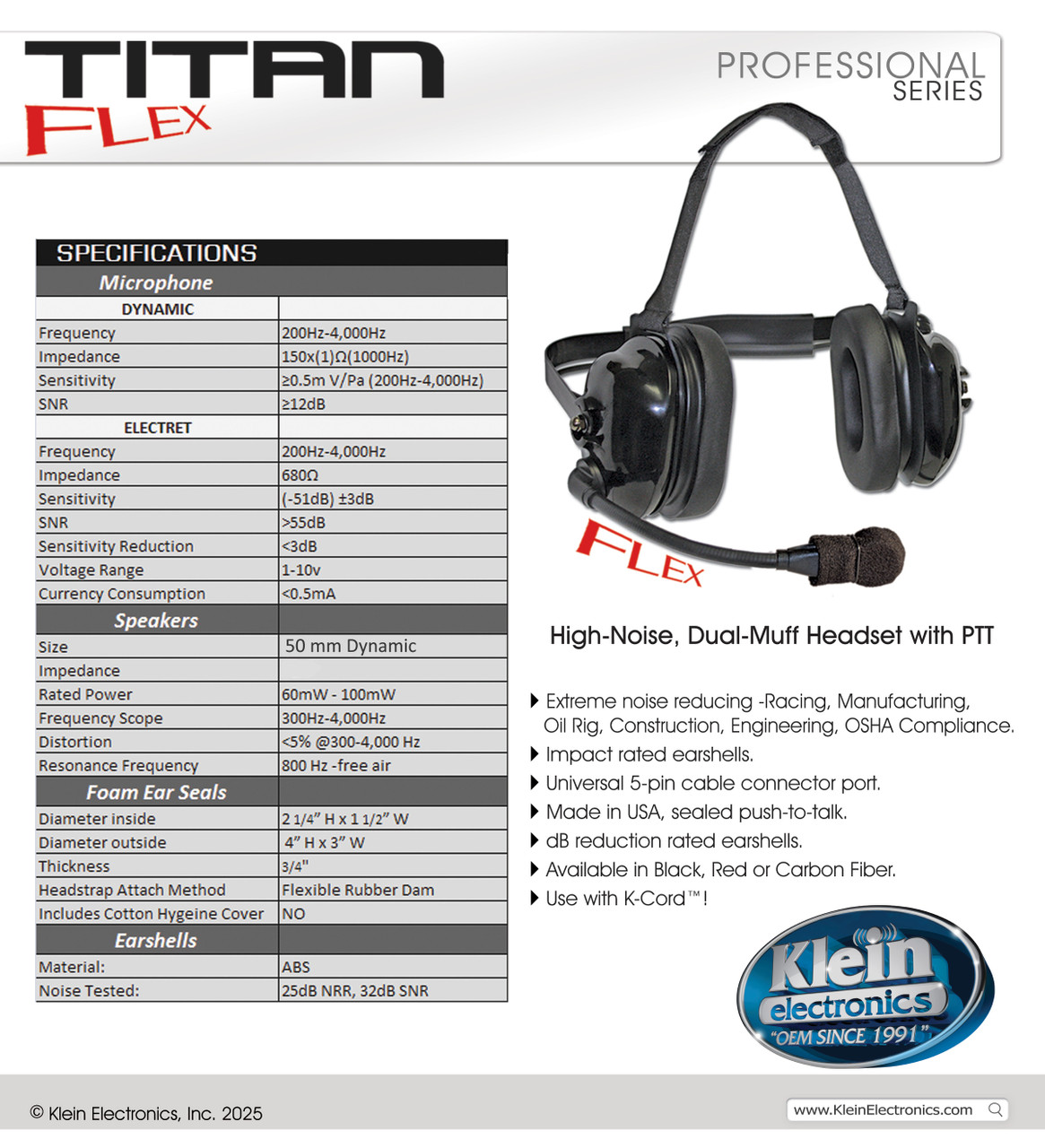 TITAN Flex-Boom Extreme High-Noise Headset