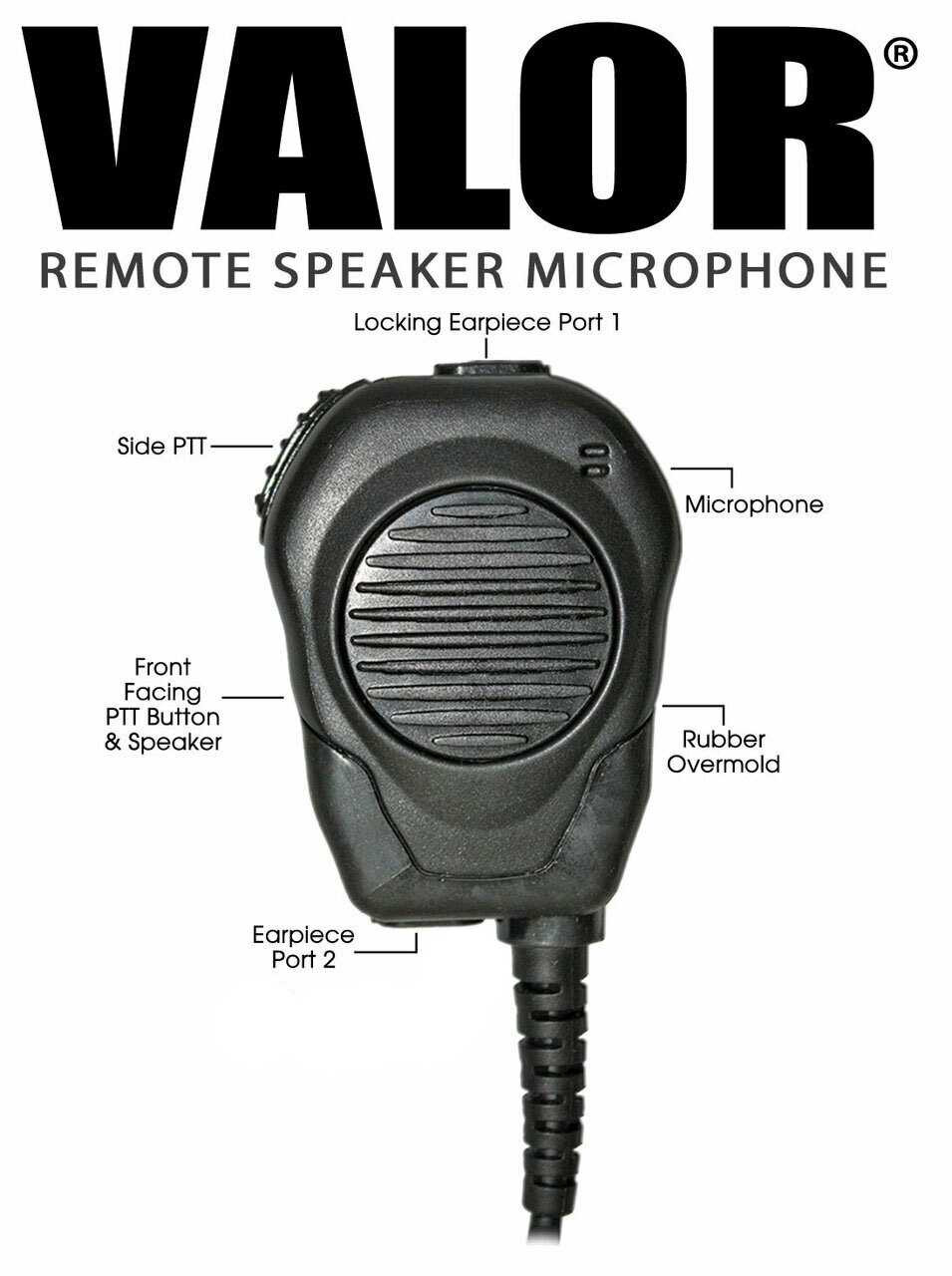 Valor® Shoulder Speaker Mic for Sonim