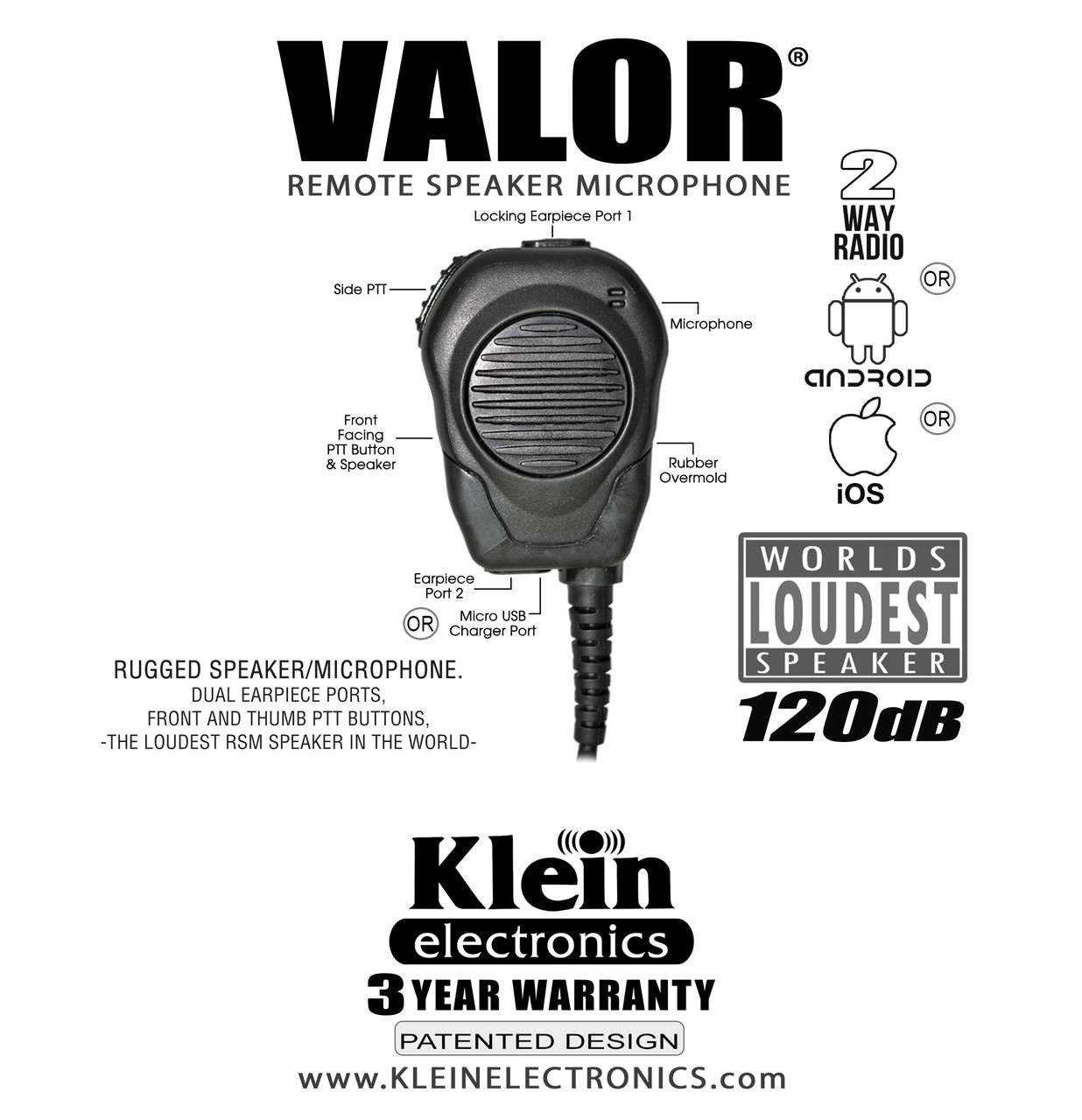 VALOR - RSM Speaker / Mic [[product_type]] kleinelectronics.com 99.95