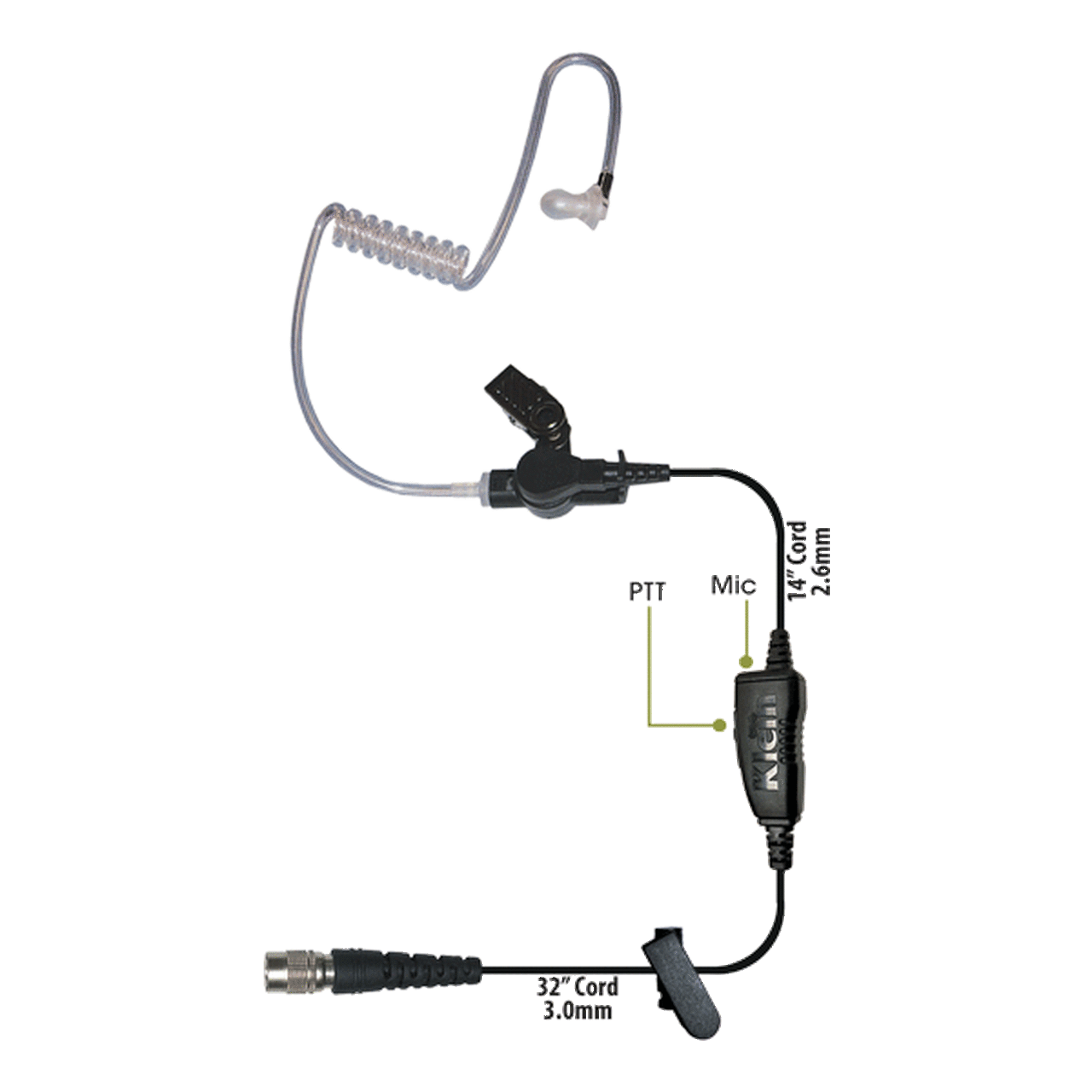 STAR 1-Wire Earpiece Quick-Disconnect [[product_type]] kleinelectronics.com 65.95