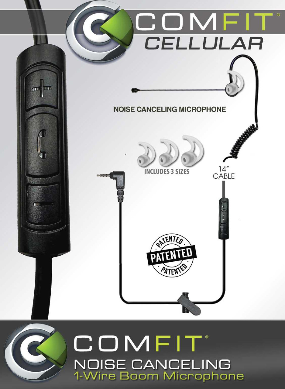 ComFit® Noise Canceling Boom Microphone - Cellular [[product_type]] kleinelectronics.com 75.95