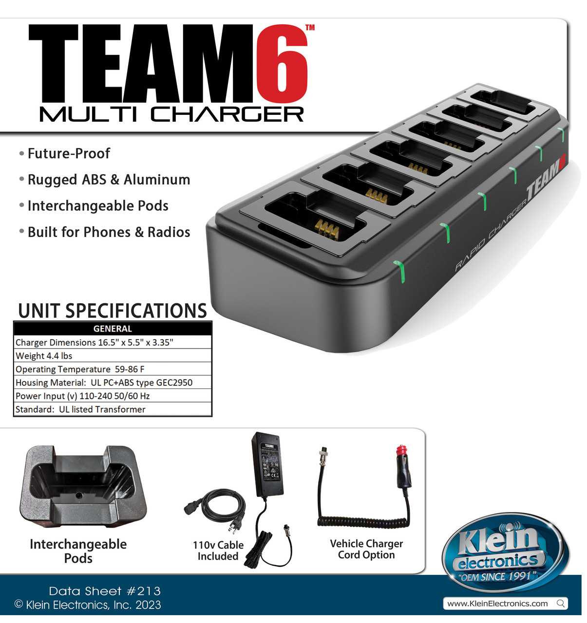 TEAM6 MULTI-CHARGER For SAMSUNG XCover Field Pro [[product_type]] kleinelectronics.com 261.95
