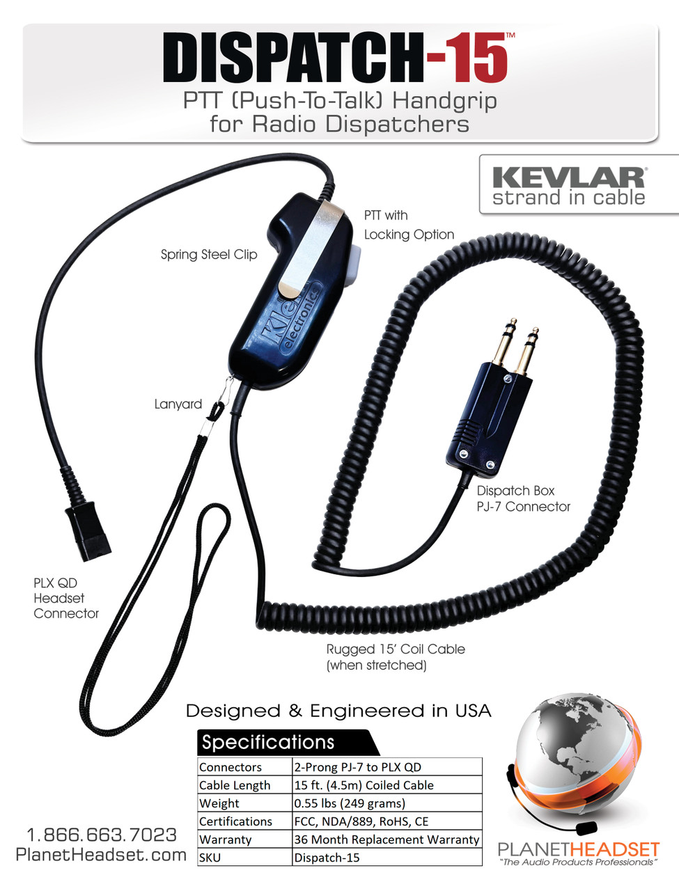 DISPATCH PTT - replaces Plantronics SHS1890