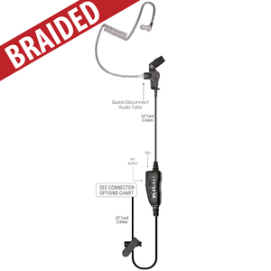 Star Single-Wire PTT Radio Earpiece with Braided Cable Star Single-Wire PTT Radio Earpiece with Braided Cable