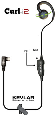 CURL 1 Wire PTT Earpiece with USBc Connector