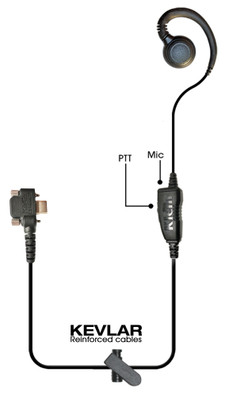 CURL 1-Wire PTT Waterproof Earpiece For Sonim XP PRO
