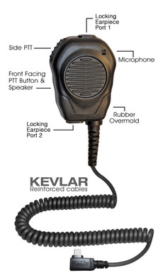 VALOR Shoulder Speaker Microphone with USBc Connector