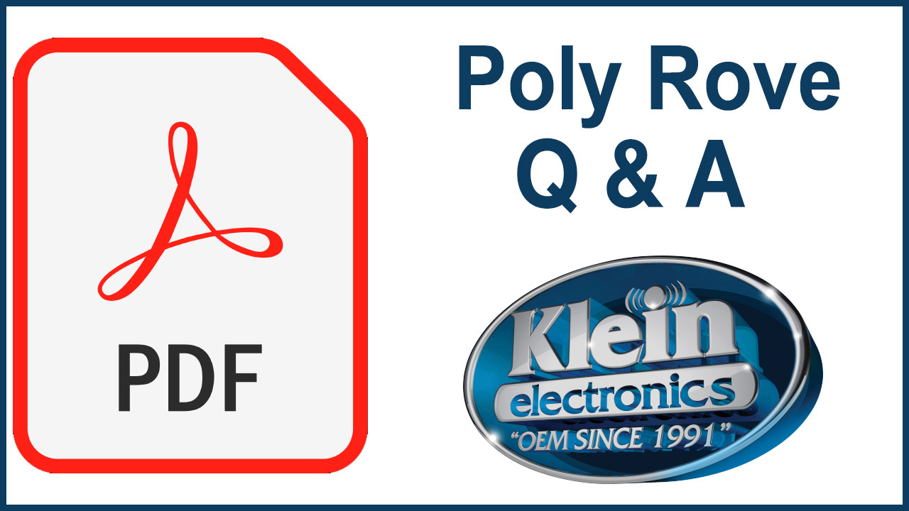 Poly Rove Push to Talk Documents | Klein Electronics