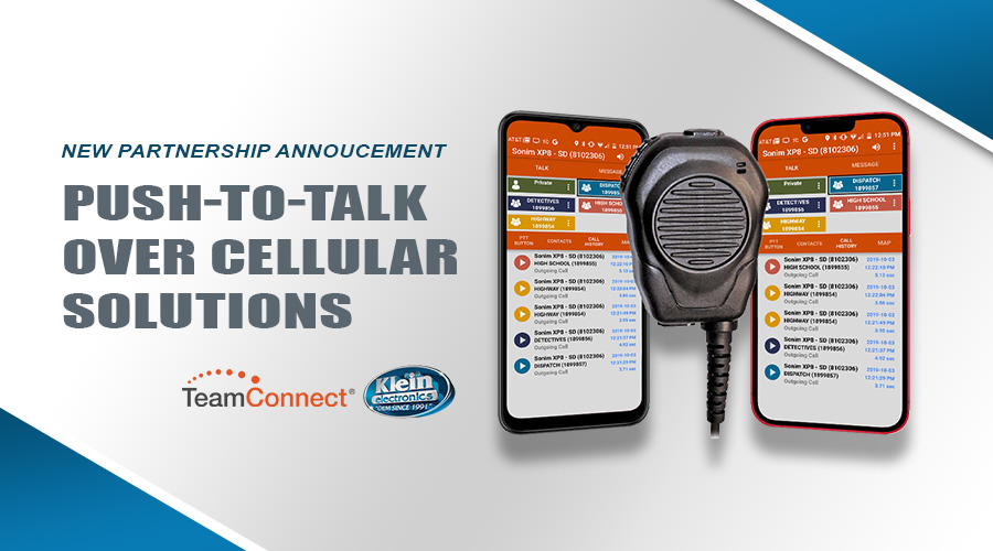 Klein Electronics Announces Partnership with TeamConnect® Push-to-Talk Application