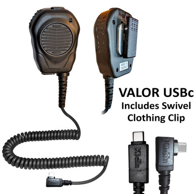 VALOR Shoulder Speaker Microphone with USBc Connector
