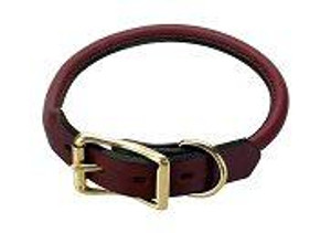 Mendota Rolled Standard Leather Collar - Chestnut Mendota Rolled Standard Leather Collar - Chestnut