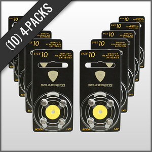 Replacement Batteries for Ear Plugs -- 10 packs of 4 Replacement Batteries for Ear Plugs -- 10 packs of 4