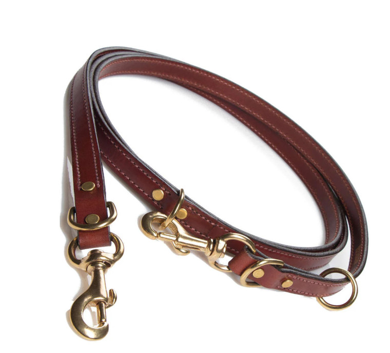 Mendota Leather Jaeger Lead - Chestnut