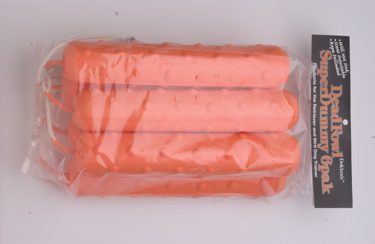 Dokken’s™ 2" Super Foam Dummy, Orange, 6 pack