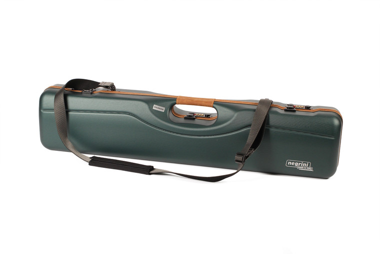 Negrini OU/SXS Uplander Ultra-Compact Hunting Shotgun Case with Leather Trim – 16405LX/5493