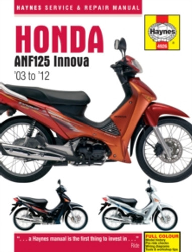 Honda ANF125 Innova Scooter (03 - 12) 9781844259267 Hardback Honda ANF125 Innova Scooter (03 - 12) 9781844259267 Hardback