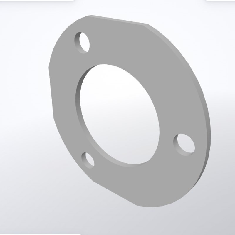 Gearbox Mounting plate, 3-hole