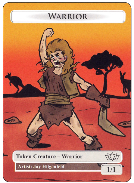 Custom Aussie token - Warrior kid