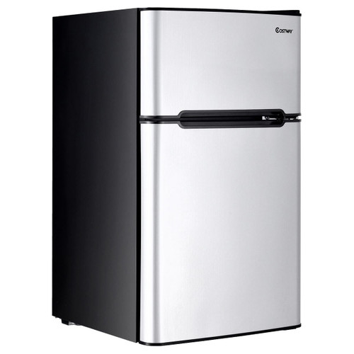 3.2 cu ft. Compact Stainless Steel Refrigerator-Gray - Color: Gray