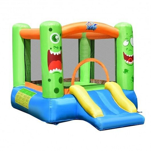 Inflatable Bounce House Jumper Castle Kid's Playhouse without Blower - Color: Multicolor