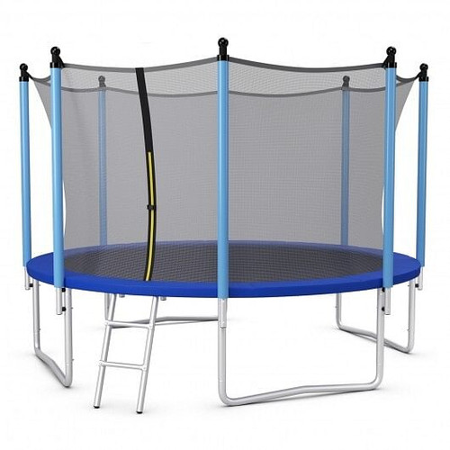 Outdoor Trampoline with Safety Closure Net-12 ft - Color: Blue - Size: 12 ft