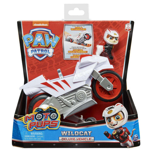 Paw Patrol Moto Pups Wildcat's Deluxe Pull Back Motorcycle Vehicle